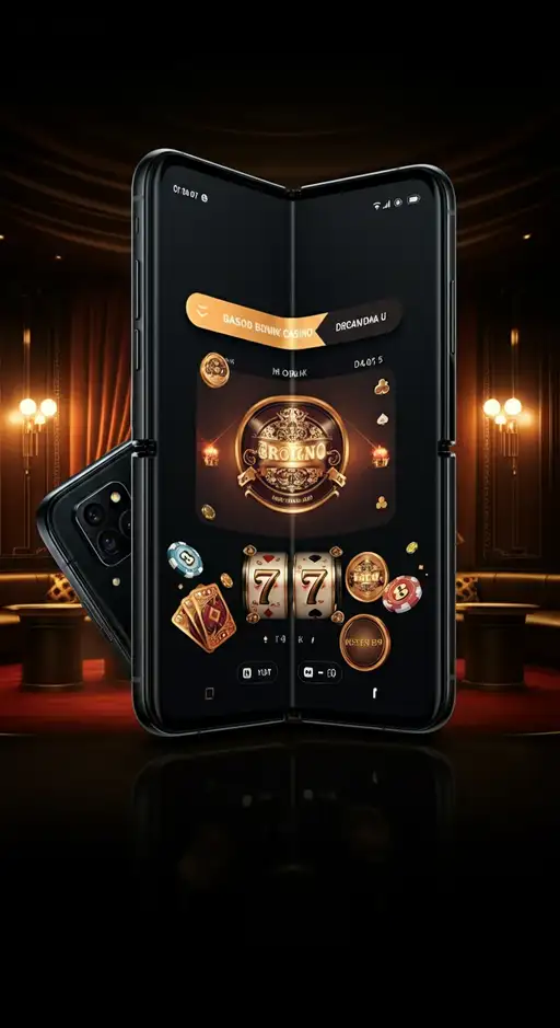 Interface utilisateur mobile Golden Panda Casino affichant une sélection de machines à sous populaires et des options de paiement rapides via Apple Pay et Google Pay